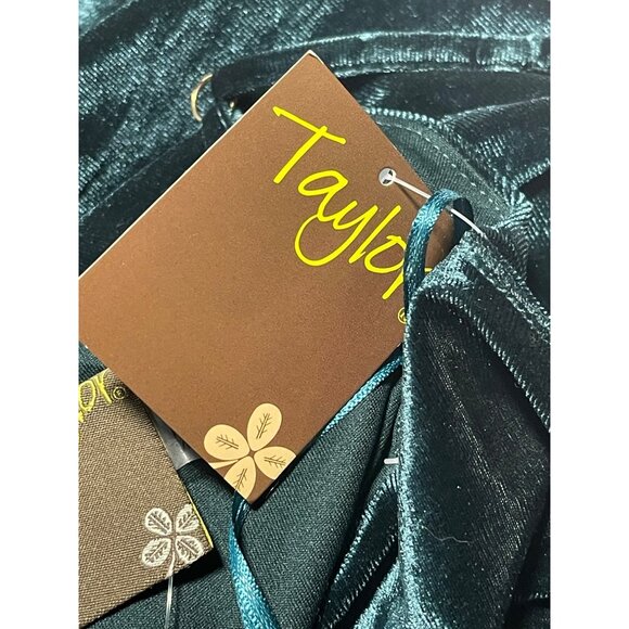 Taylor Womens Dark Green Velvet Maxi Dress Spaghetti Straps Size 2 Holiday Party - Picture 12 of 12